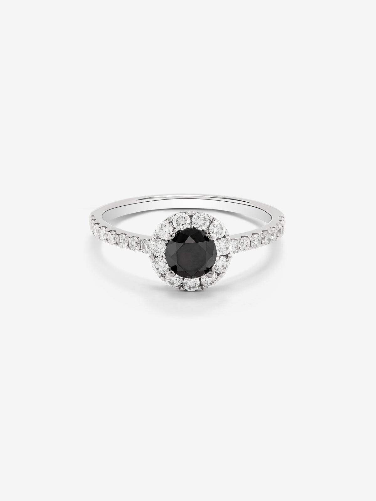 18K gold orla ring with black diamond and white diamond