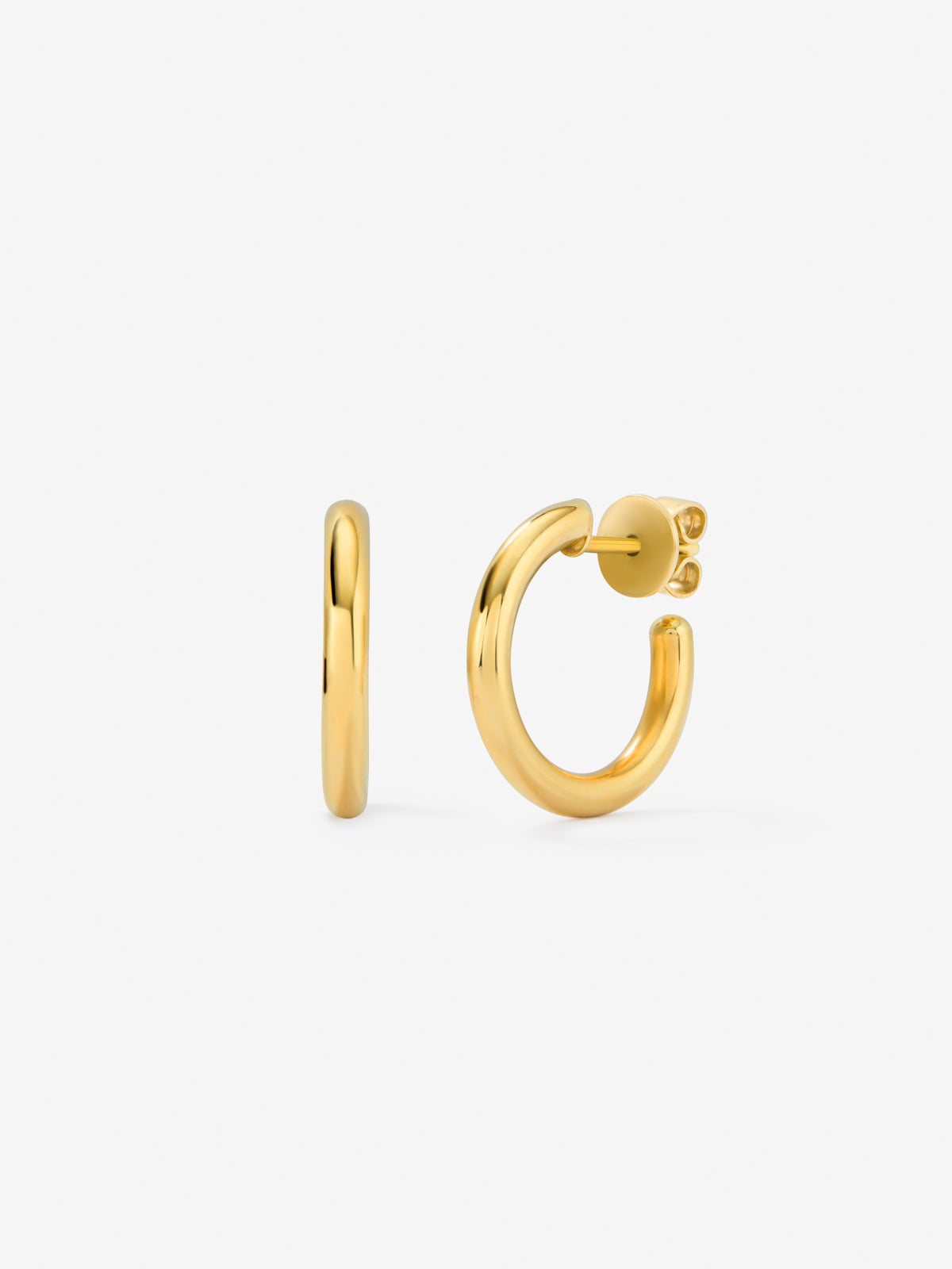 18K Yellow Gold 18mm Hoop Earrings