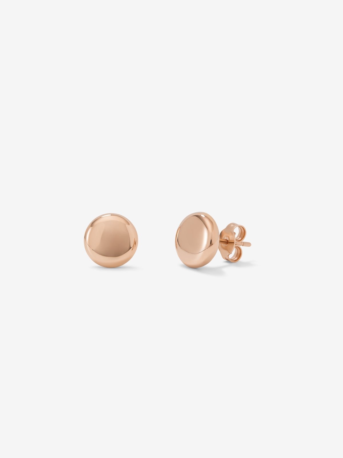 Pendientes de oro rosa de 18K con forma circular